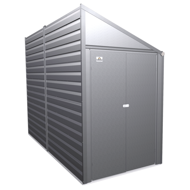 Arrow Yardsaver 4x10 Steel Storage Shed Pent Roof - Silver (YS410AB)