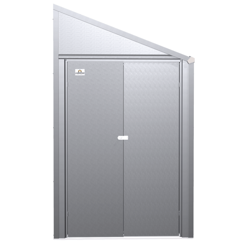 Arrow Yardsaver 4x10 Steel Storage Shed Pent Roof - Silver (YS410AB)