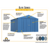 Arrow 10x12 Elite Steel Storage Shed - Anthracite (EG1012AN) Arrow 10x12 Elite Steel Storage Shed - Anthracite (EG1012AN)