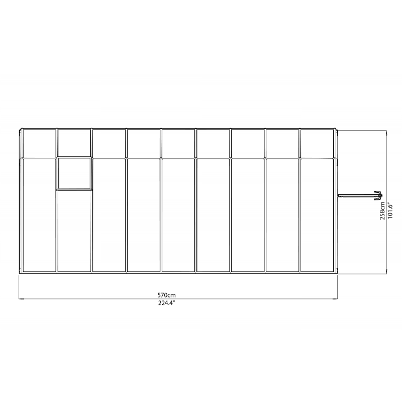 Rion  8x18 Sun Room 2 Greenhouse Kit - White (HG7618)