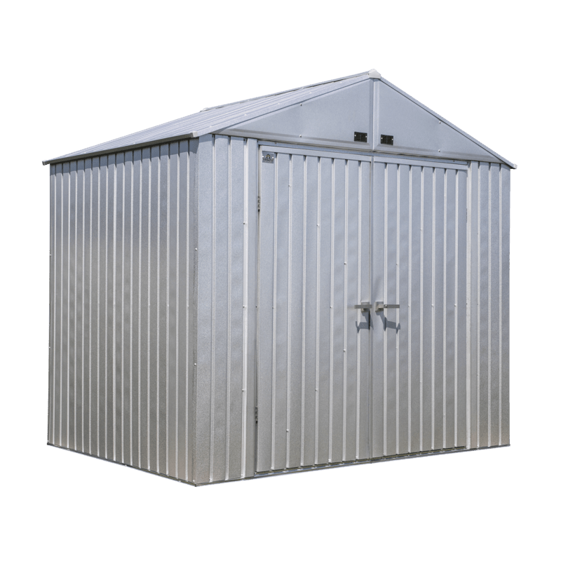 Arrow Elite 8x6 Metal Storage Shed Kit - Silver (EG86AB)