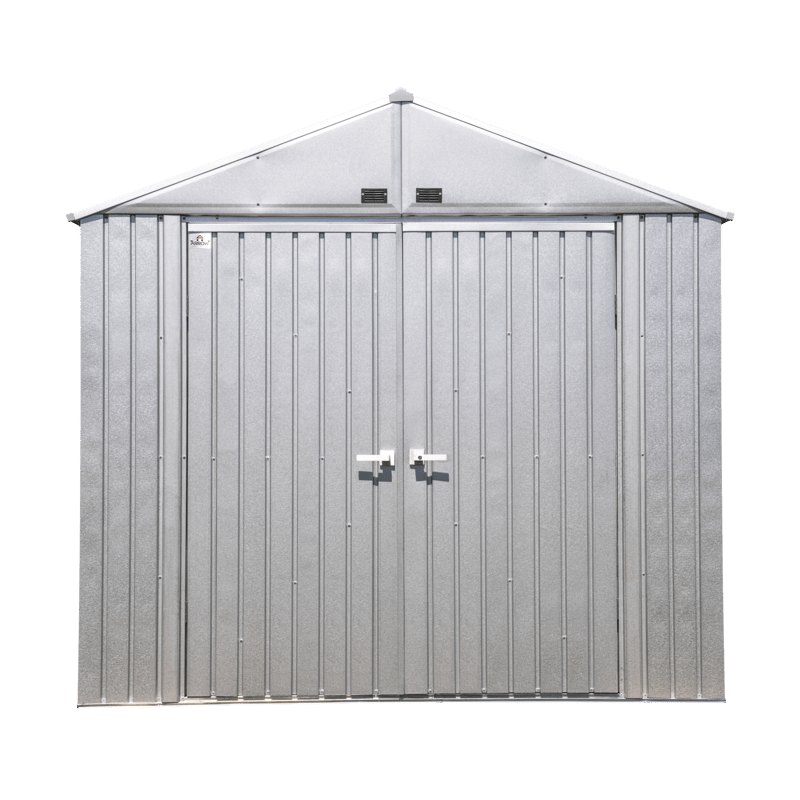 Arrow Elite 8x6 Metal Storage Shed Kit - Silver (EG86AB)
