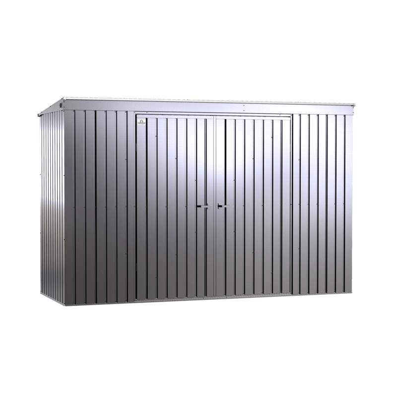 Arrow Elite 10x4 Metal Storage Shed Kit - Silver (EP104AB)