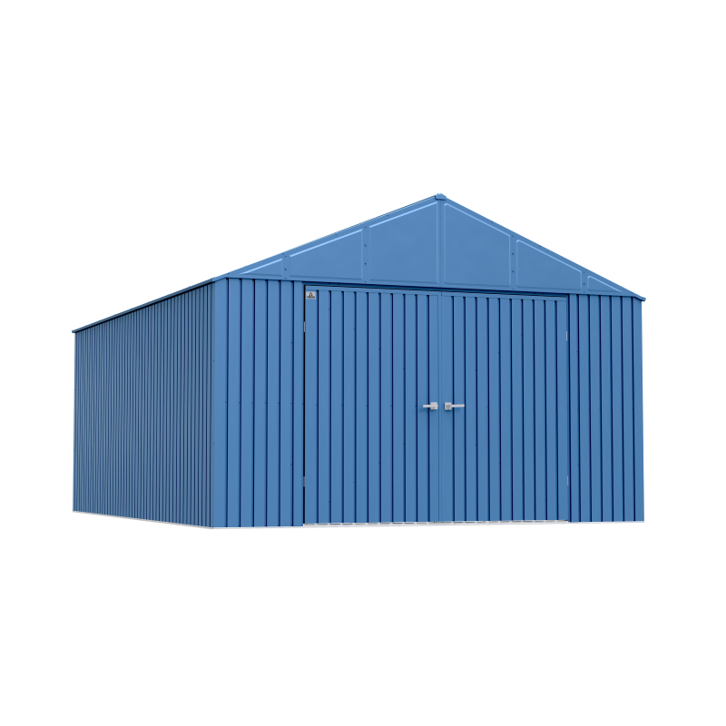 Arrow 12x16 Elite Steel Storage Shed - Blue Grey (EG1216BG) Arrow 12x16 Elite Steel Storage Shed - Blue Grey (EG1216BG)