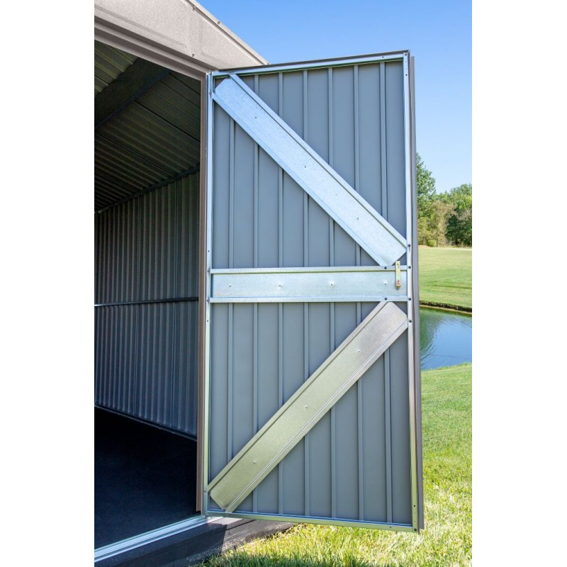 Arrow 12x16 Elite Steel Storage Shed - Cool Grey (EG1216CG)