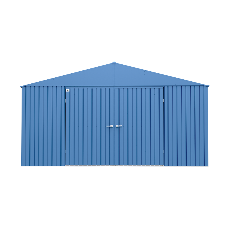 Arrow 14x14 Elite Steel Storage Shed - Blue Grey (EG1414BG)