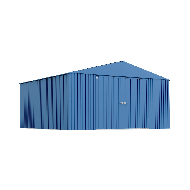 Arrow 14x14 Elite Steel Storage Shed - Blue Grey (EG1414BG)