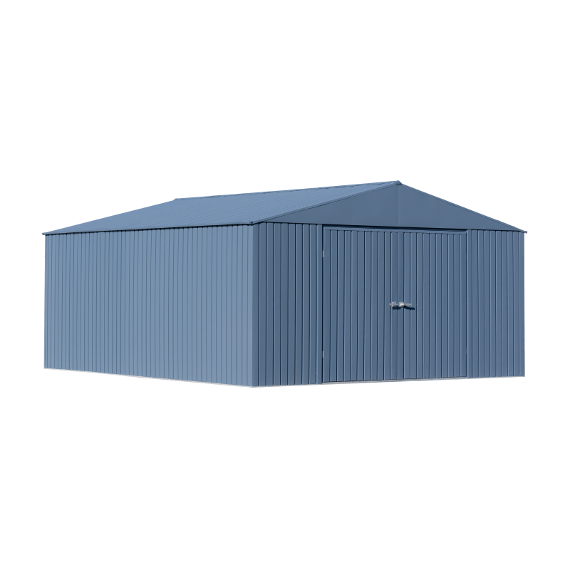 Arrow 14x16 Elite Steel Storage Shed - Blue Grey (EG1416BG)