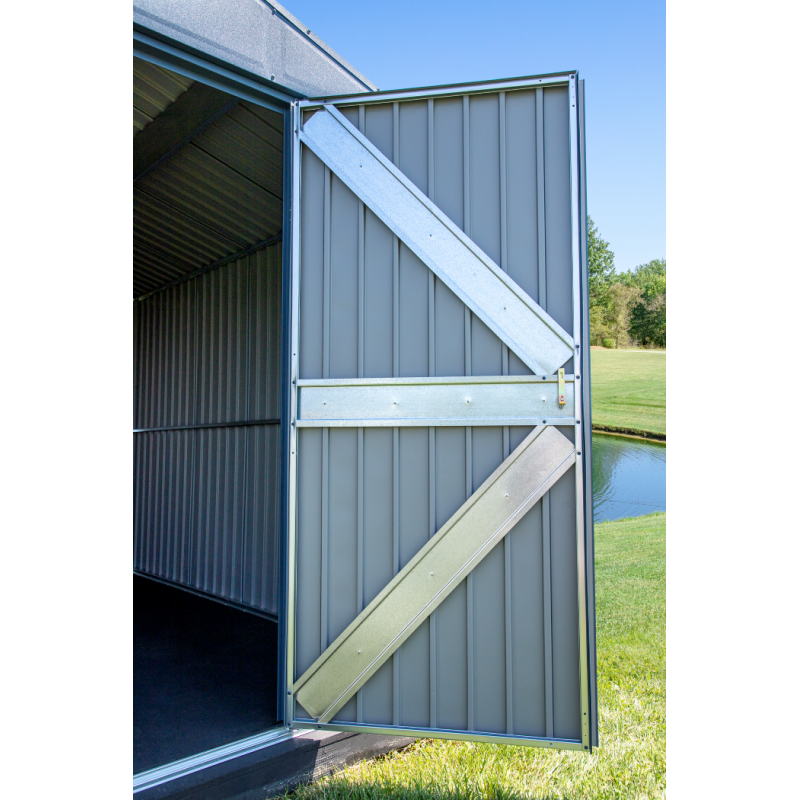 Arrow 14x16 Elite Steel Storage Shed - Blue Grey (EG1416BG)