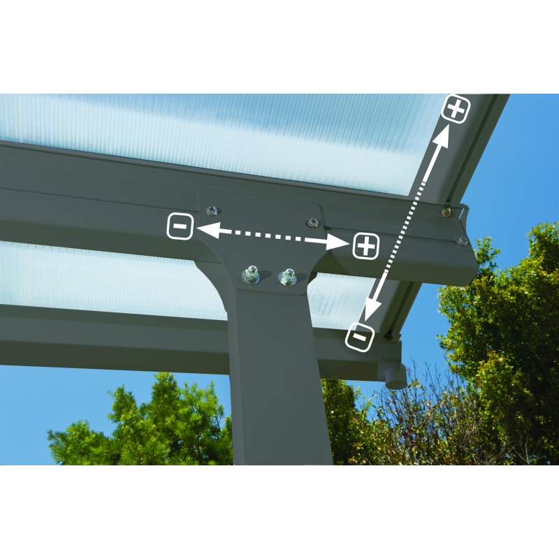 Palram - Canopia 10x38 Feria Patio Cover Kit - Gray (HG9438)