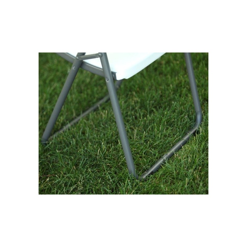 Lifetime 4-Pack Light Commercial Loop Leg Contoured Folding Chairs - White (80155)