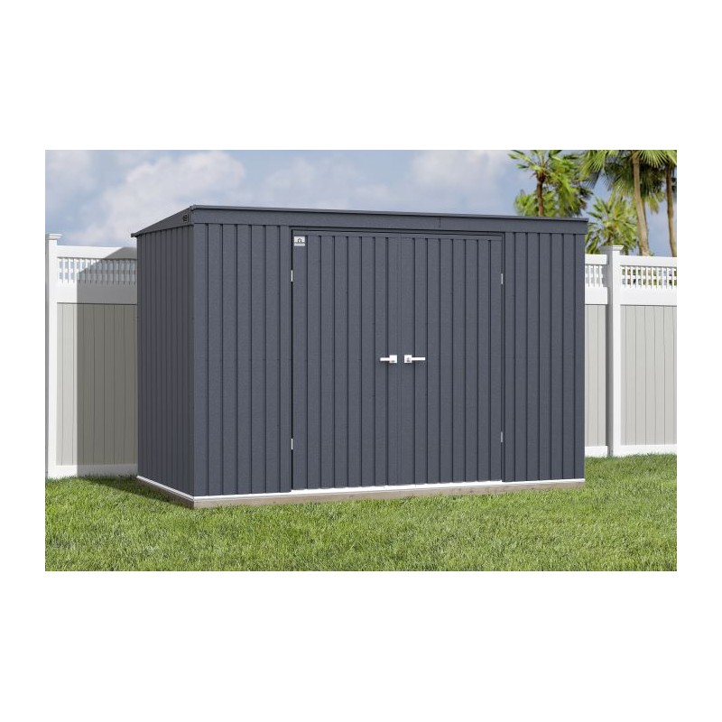 Arrow Elite 10x4 Metal Storage Shed Kit - Anthracite (EP104AN)