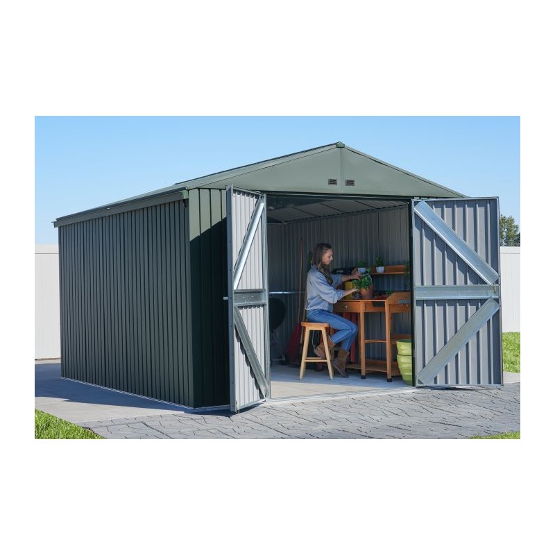 Arrow Scotts Lawn Care 10x12 Storage Shed - Green (STTEG1012)