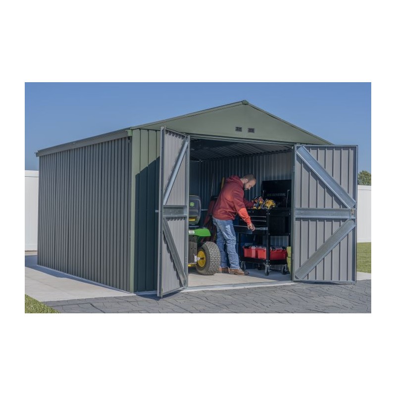 Arrow Scotts Lawn Care 10x12 Storage Shed - Green (STTEG1012)