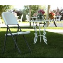 Lifetime 4-Pack Light Commercial Loop Leg Contoured Folding Chairs - White (80155)