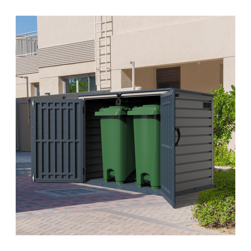 Duramax 6x3 MultiStore Vinyl Garbage Bin Shed (90225)