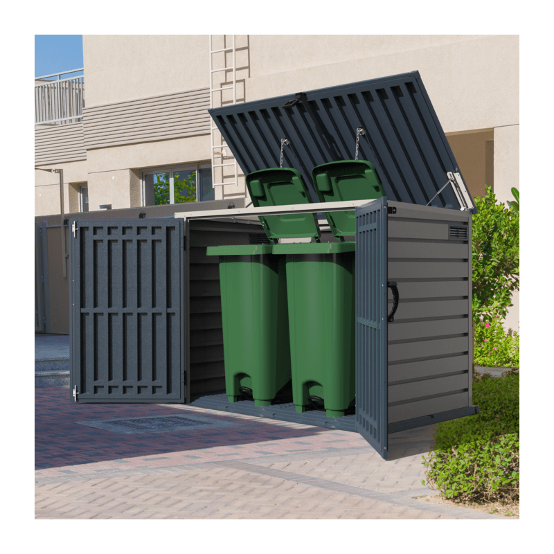 Duramax 6x3 MultiStore Vinyl Garbage Bin Shed (90225)