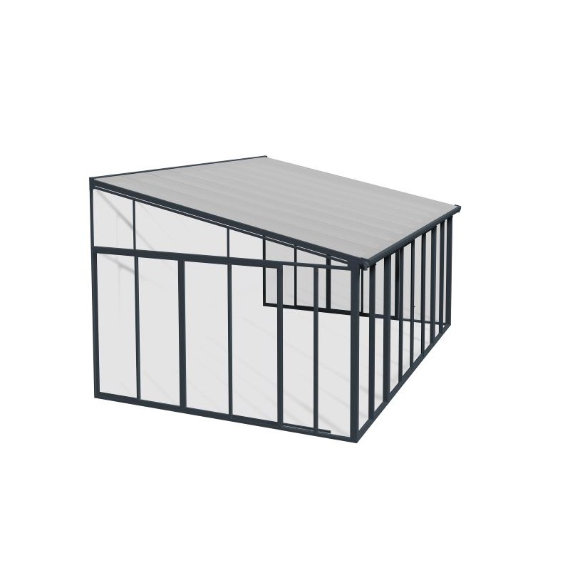 Palram - Canopia SanRemo 13 x 14 Patio Enclosure Kit - Gray/Clear (HG9059)
