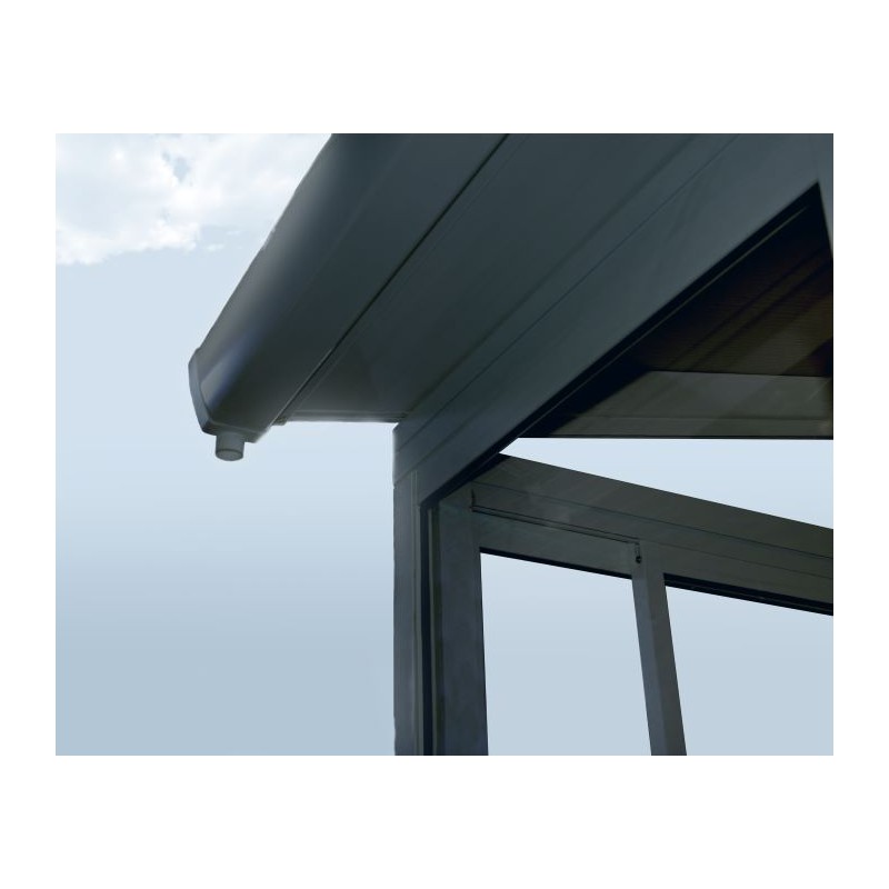 Palram-Canopia SanRemo 13x14 Patio Enclosure w/ Screen Doors-Gray/Clear