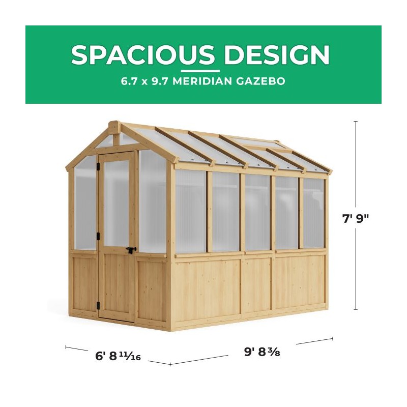 Yardistry 6.7x9.7 Meridian Greenhouse Kit (YM11950XCOM)