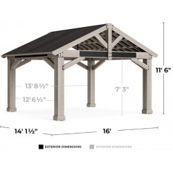 Yardistry 16x14 Timber Frame Pavilion Kit (YM12904COM)