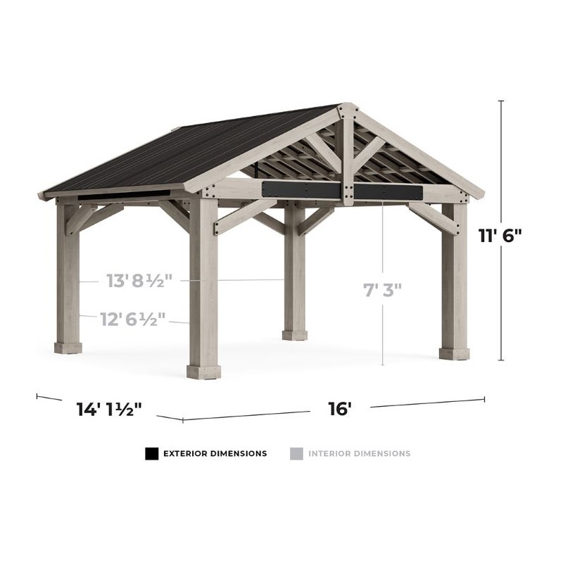 Yardistry 16x14 Timber Frame Pavilion Kit (YM12904)