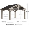 Yardistry 16x14 Timber Frame Pavilion Kit (YM12904COM)