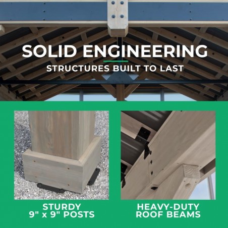 Yardistry 16x14 Timber Frame Pavilion Kit (YM12904COM)