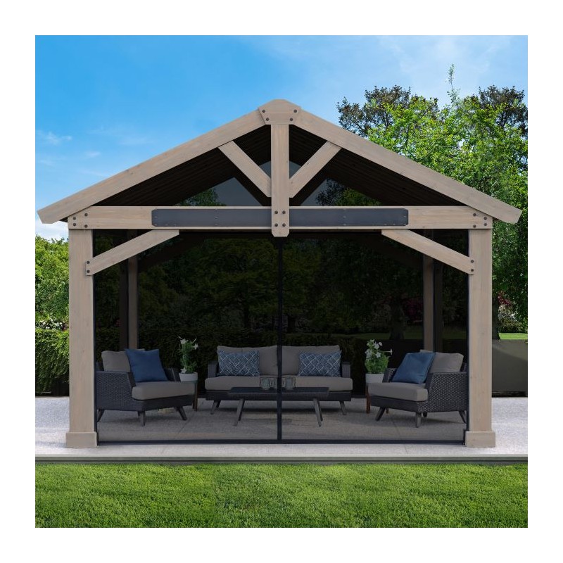 Yardistry 16x14 Timber Frame Pavilion Mosquito Mesh Kit (YM12928)