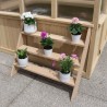 Yardistry Meridian Greenhouse 3 Tier Wooden Plant Stand Kit (YM11815COM)