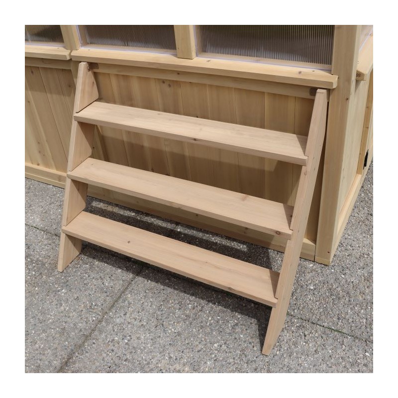 Yardistry Meridian Greenhouse 3 Tier Wooden Plant Stand Kit (YM11815COM)