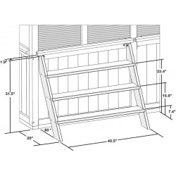 Yardistry Meridian Greenhouse 3 Tier Wooden Plant Stand Kit (YM11815COM)
