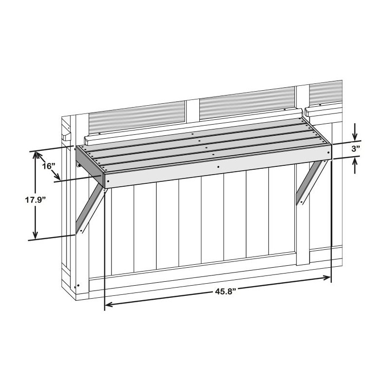 Yardistry Meridian Greenhouse Workstation (YM11816COM)