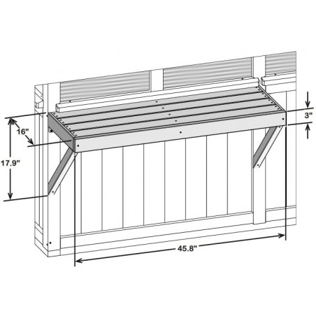 Yardistry Meridian Greenhouse Workstation (YM11816COM)