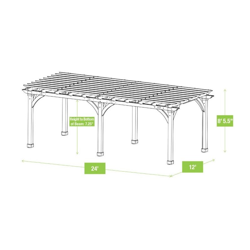 Yardistry 12x24 Pergola Kit (YM12778)