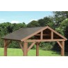 Yardistry 14 x 12 Wood Pavilion Kit with Aluminum Roof (YM12949COM)