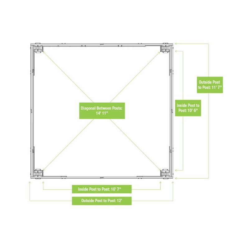 Yardistry 14 x 12 Wood Pavilion Kit with Aluminum Roof (YM12949COM)