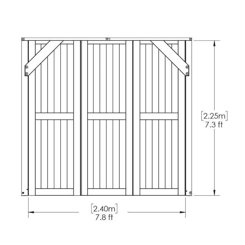 Yardistry Privacy Wall for Multi-Purpose Shade Structure (YM12728COM)