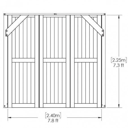 Yardistry Privacy Wall for Multi-Purpose Shade Structure (YM12728COM)