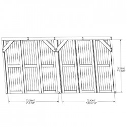 Yardistry Privacy Wall for Multi-Purpose Shade Structure (YM12728COM)