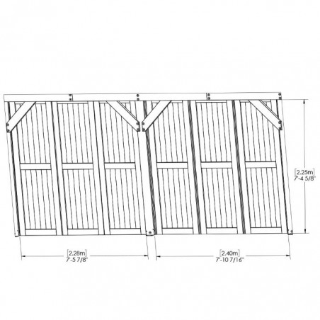 Yardistry Privacy Wall for Multi-Purpose Shade Structure (YM12728COM)