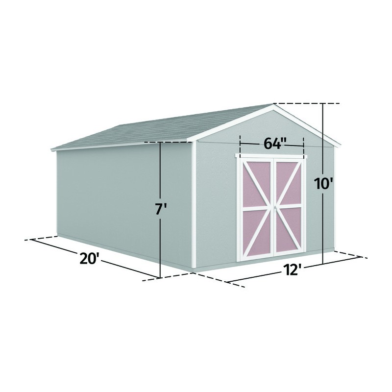 Handy Home  Astoria 12x20 Wood Storage Shed Kit w/ Floor (19421-4)