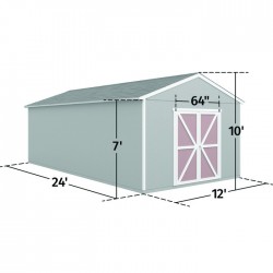 Handy Home Astoria 12x24 Wood Storage Shed Kit w/ Floor (19423-8)