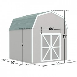 Handy Home Braymore 10x10 Wood Storage Shed Kit w/ Floor (19451-1)