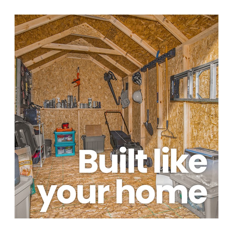 Handy Home Avondale 10x8 Wood Storage Shed Kit with Floor