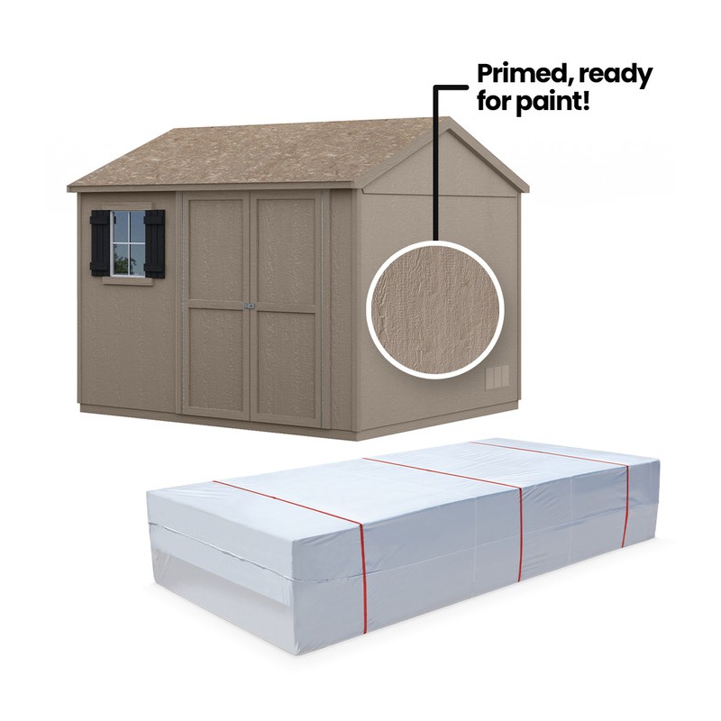 Handy Home Avondale 10x8 Wood Storage Shed Kit with Floor