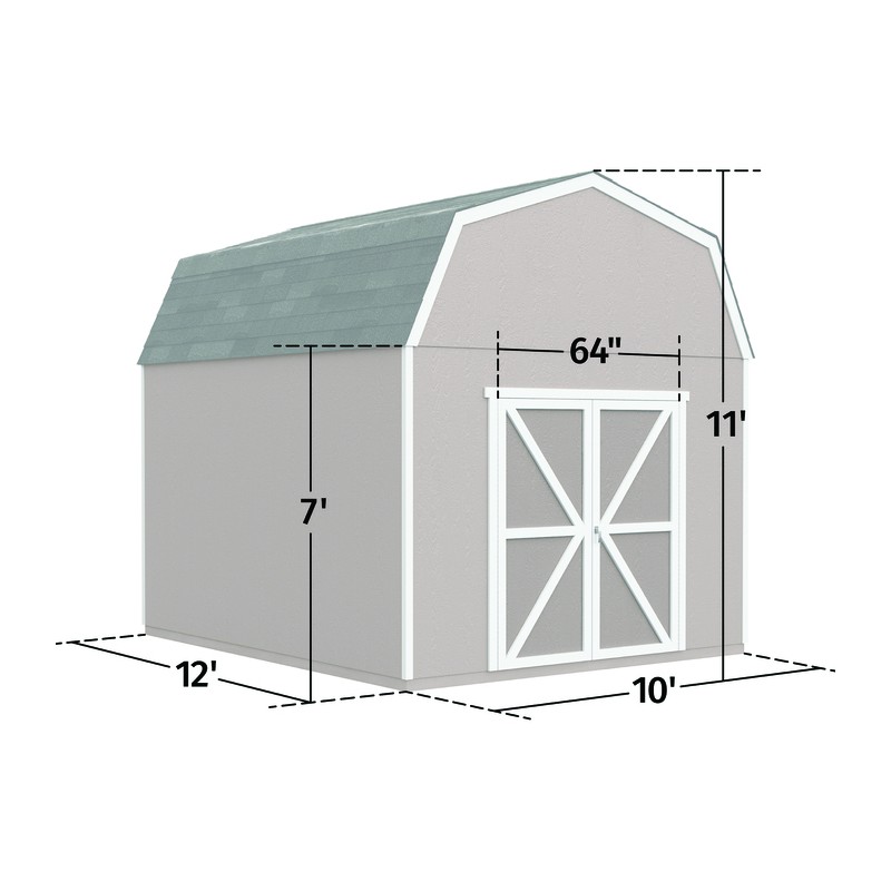 Handy Home Braymore 10x12 Wood Storage Shed Kit (19452-8)