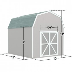 Handy Home Braymore 10x12 Wood Storage Shed Kit w/ Floor (19453-5)