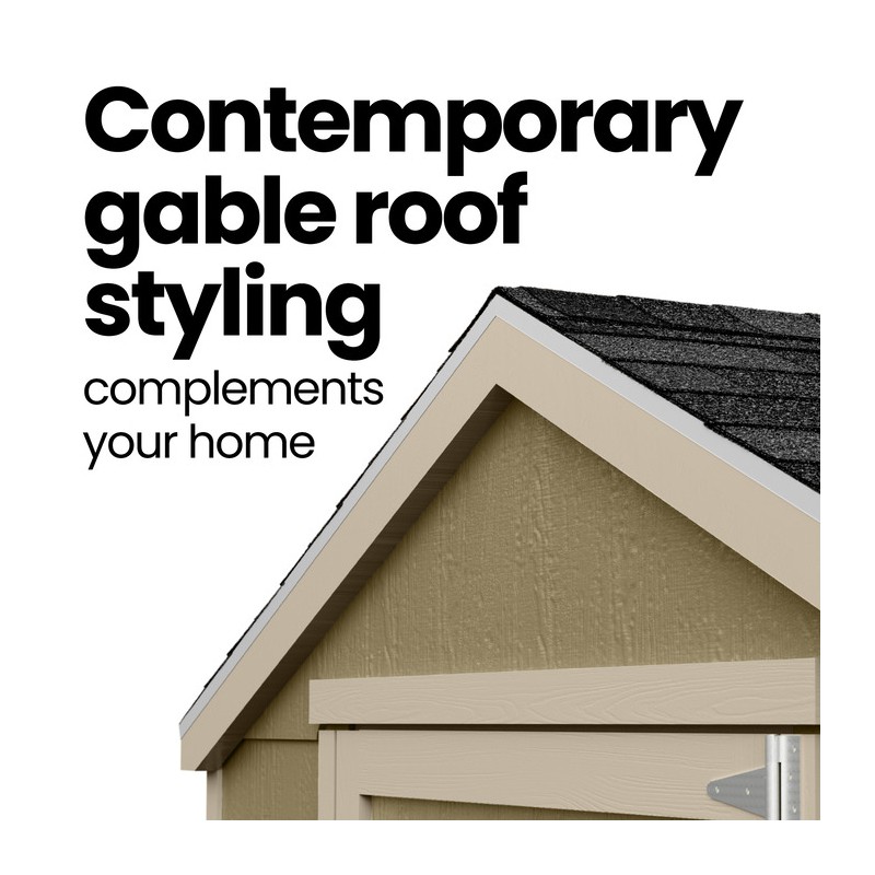 Handy Home 8x8 Madera Wood Storage Shed Kit w/ Floor (19775-8)