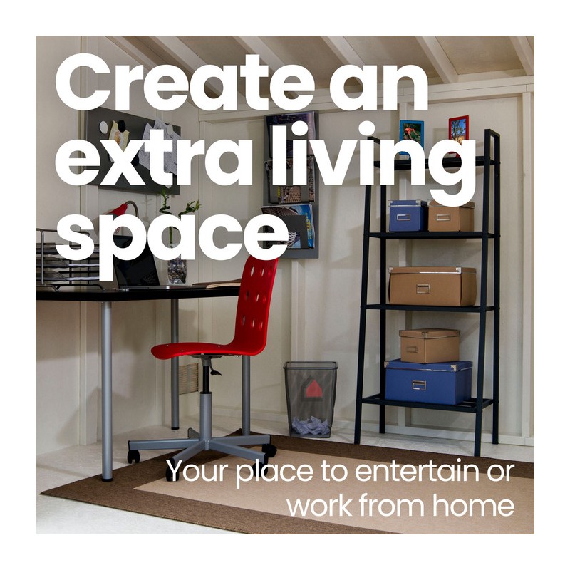 Handy Home 8x8 Madera Wood Storage Shed Kit w/ Floor (19775-8)